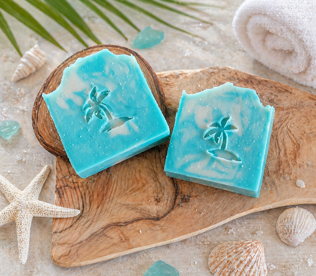 Ocean Vibes! Colloidal Oatmeal and Tallow Soap. Palm Tree.