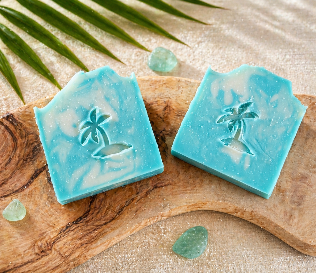 Ocean Vibes! Colloidal Oatmeal and Tallow Soap. Palm Tree.