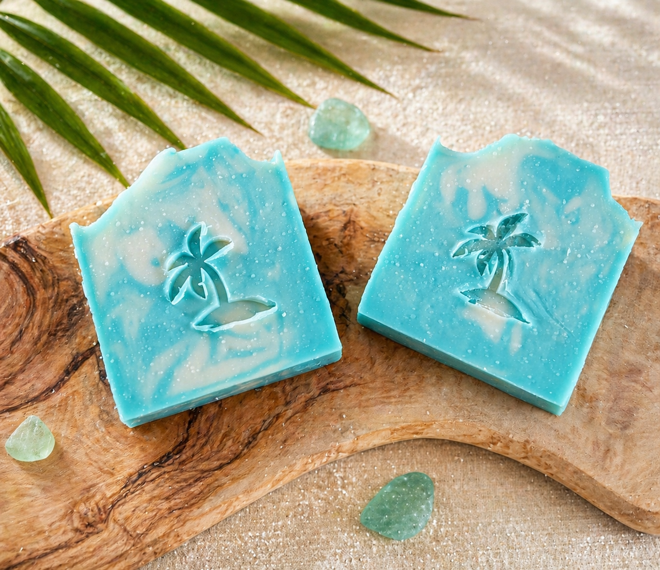 Ocean Vibes! Colloidal Oatmeal and Tallow Soap. Palm Tree.