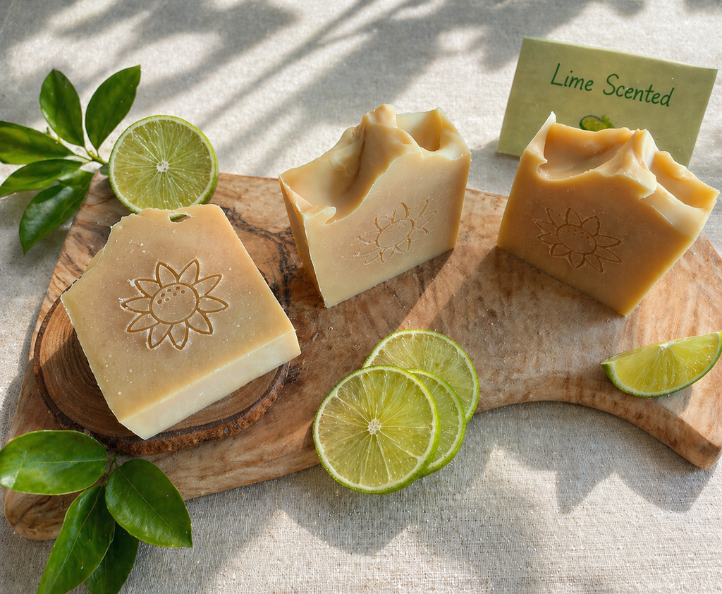 Lime Verbena. Goat Milk & Tallow Soap. Sunflower.
