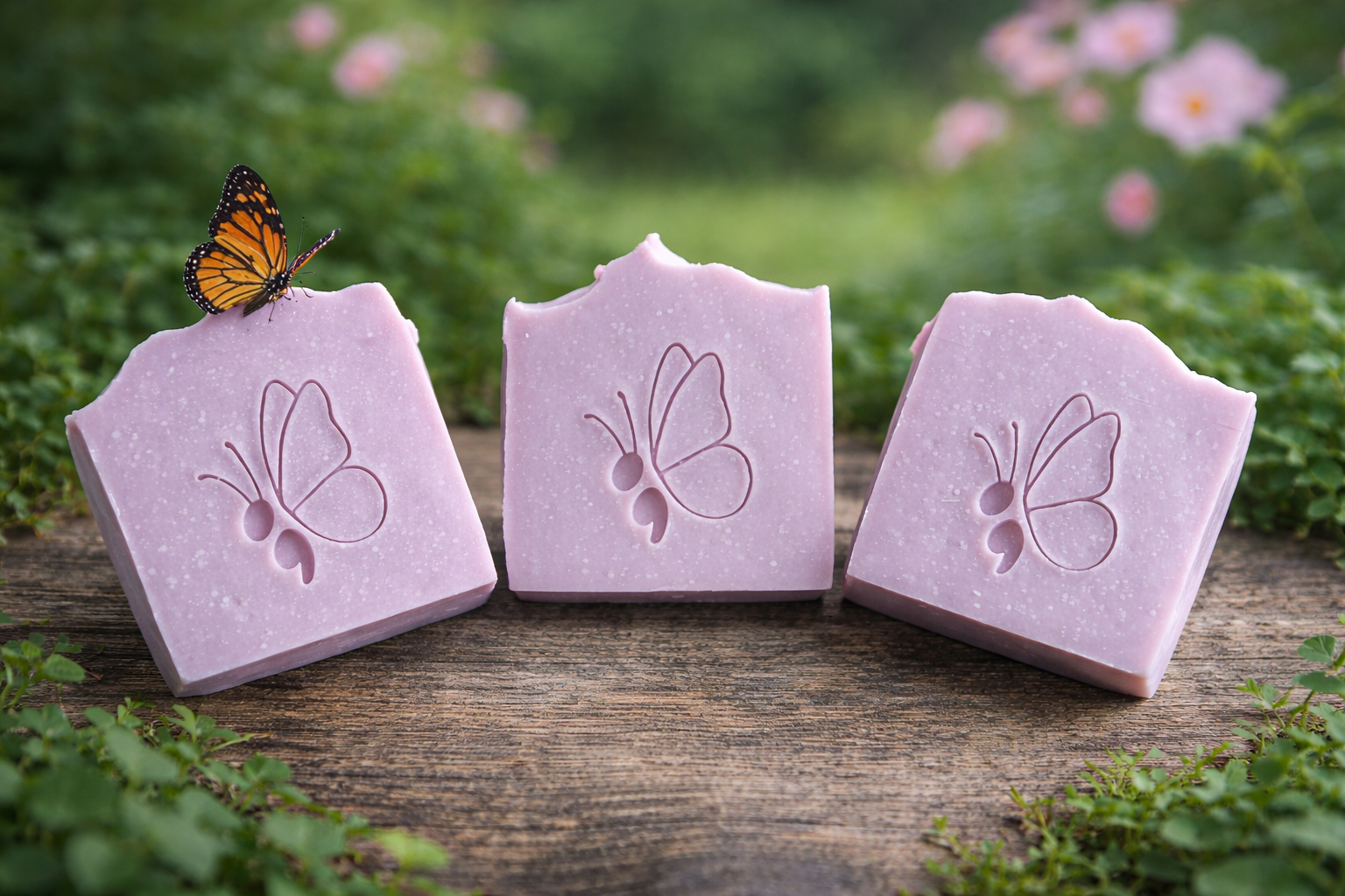 Butterfly Kisses! Tallow, Colloidal Oatmeal & Goat Milk Soap.