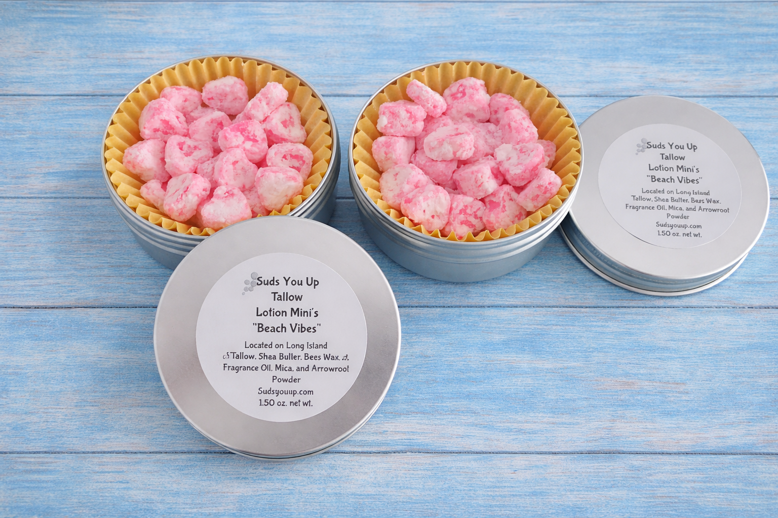 Tallow Lotion Hearts. Beach Scent. Natural Lotion.