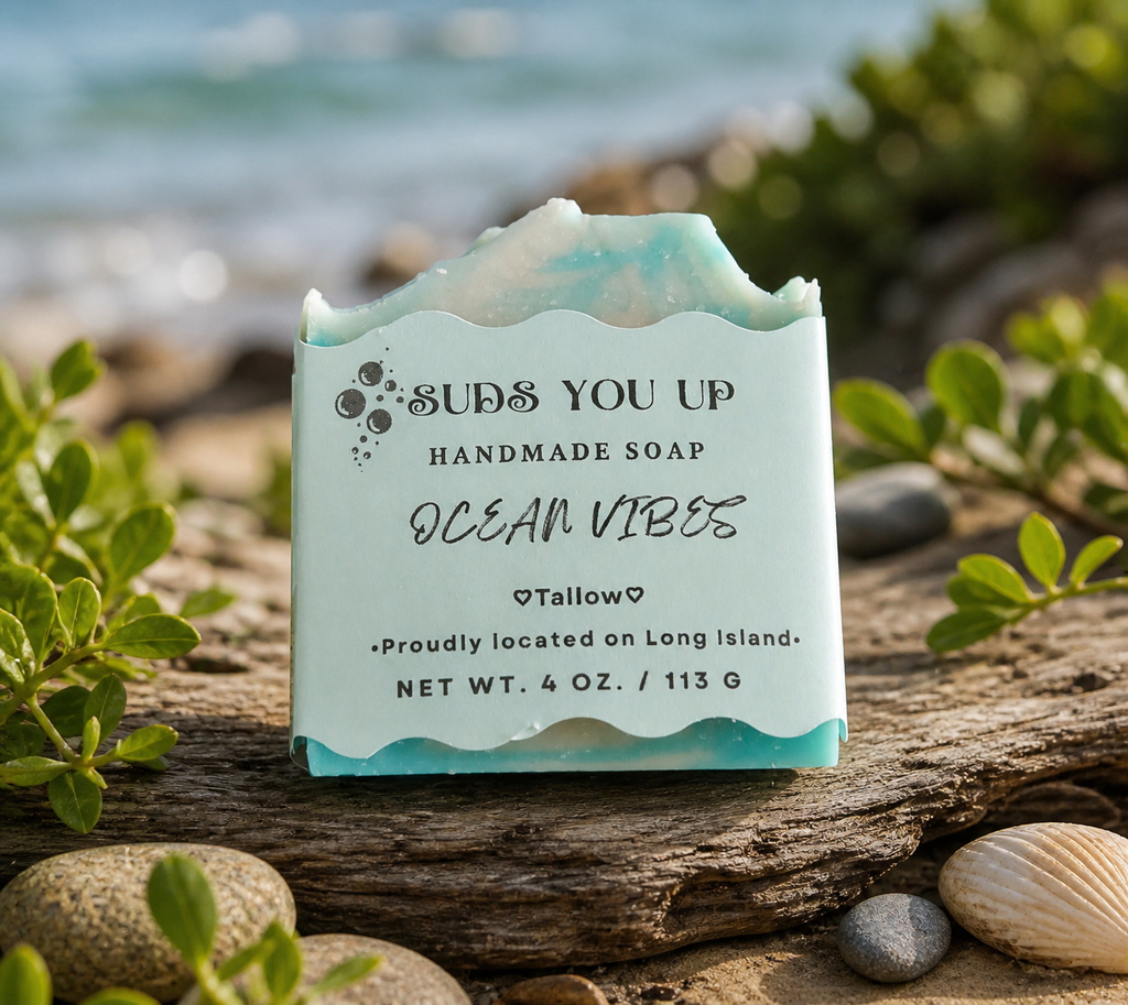 Ocean Vibes! Colloidal Oatmeal and Tallow Soap. Palm Tree.