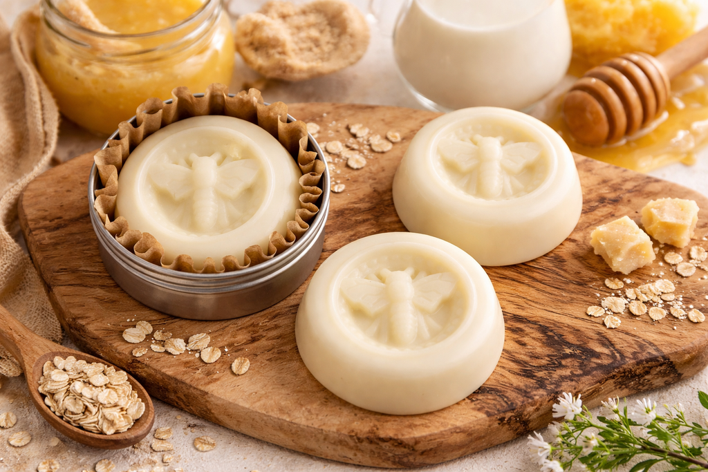 Solid Tallow Lotion Bar.  Milk & Honey!