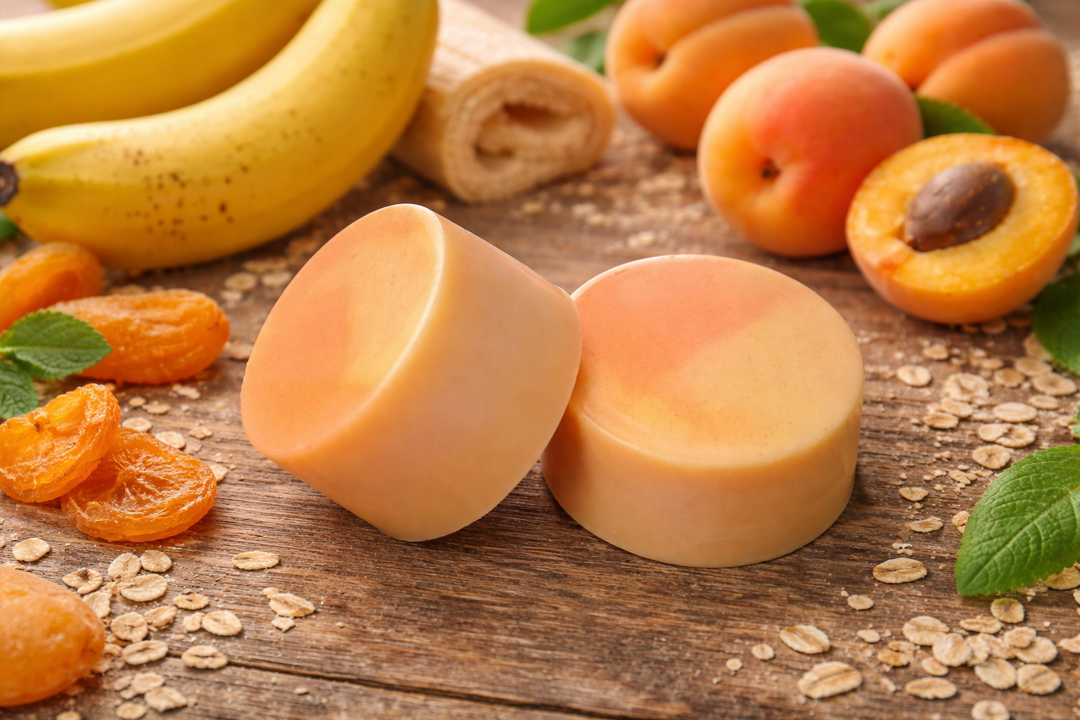 Shampoo Bars! Banana Apricot. Syndet Bars. PH Balanced. Sulfate Free.