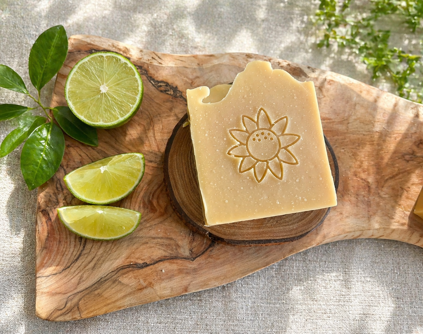 Lime Verbena. Goat Milk & Tallow Soap. Sunflower.