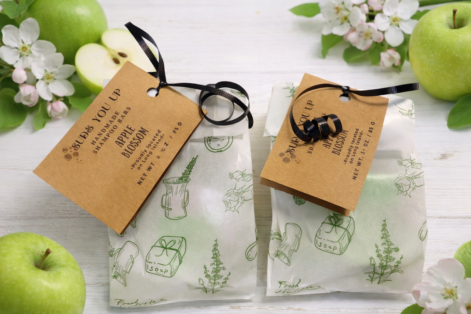 Shampoo Bar. Syndet Bar. Apple Scent. Jojoba Oil!