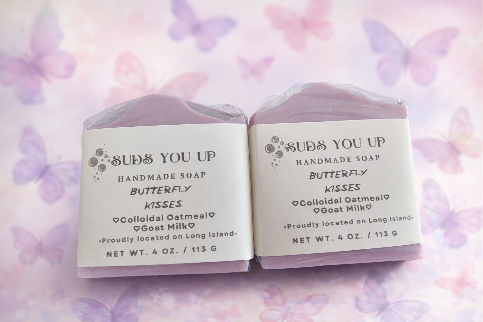 Butterfly Kisses! Tallow, Colloidal Oatmeal & Goat Milk Soap.