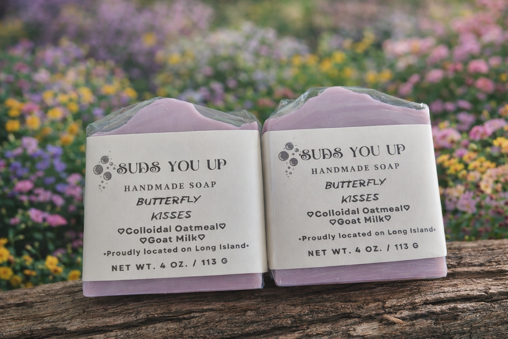 Butterfly Kisses! Tallow, Colloidal Oatmeal & Goat Milk Soap.
