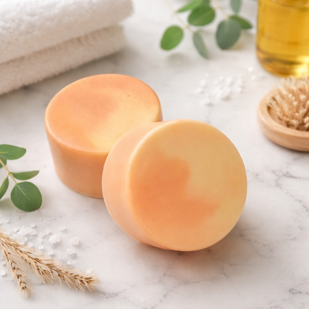 Shampoo Bars! Banana Apricot. Syndet Bars. PH Balanced. Sulfate Free.