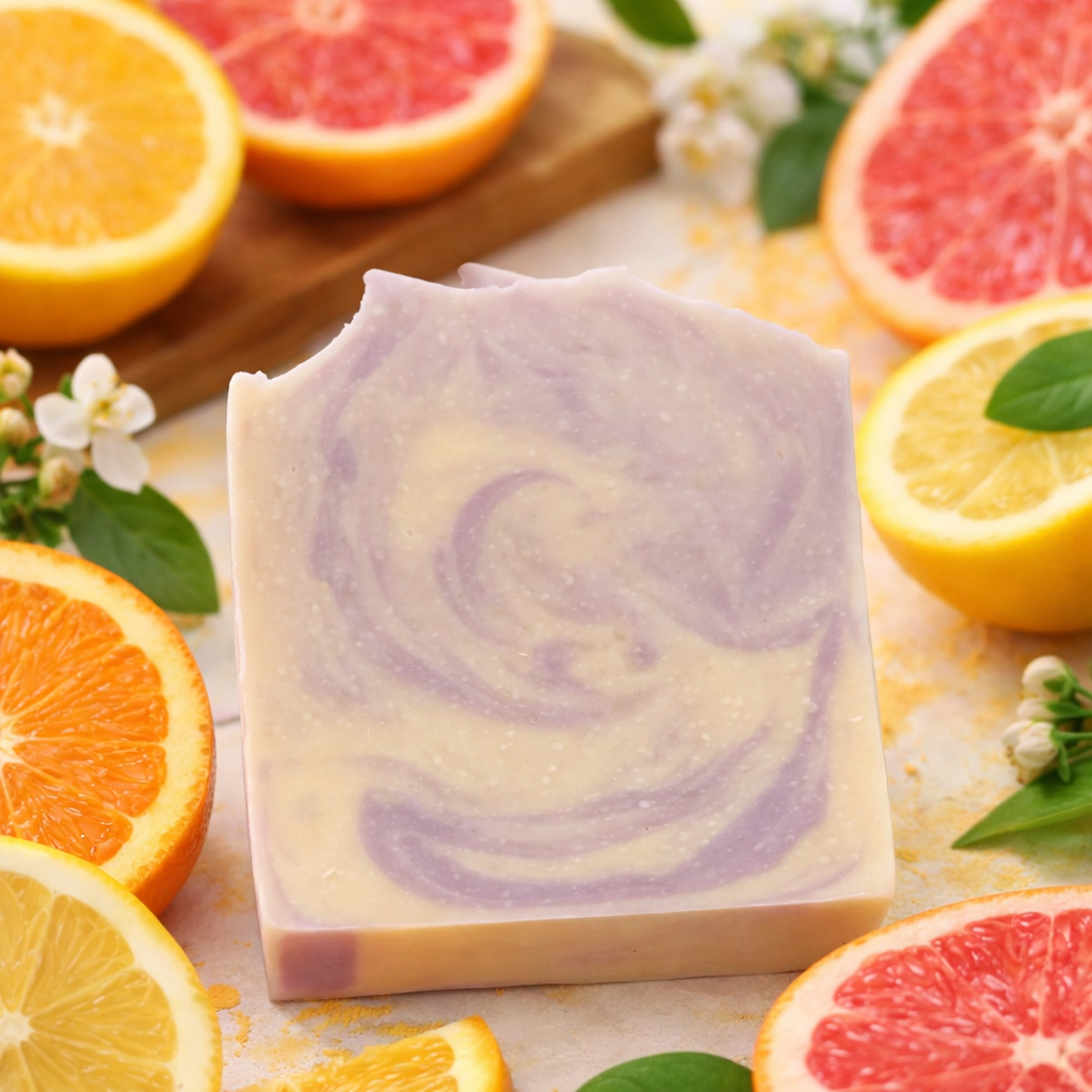Tallow and Goat Milk Soap. Lemon. Orange. Grapefruit.
