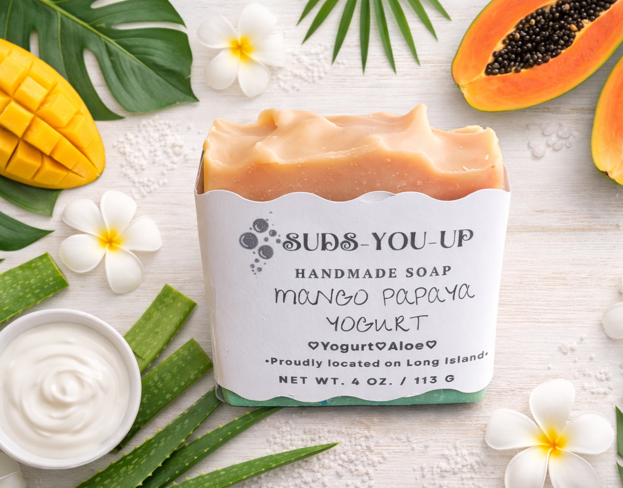 Mango Papaya. Tallow & Yogurt Soap. 🦩