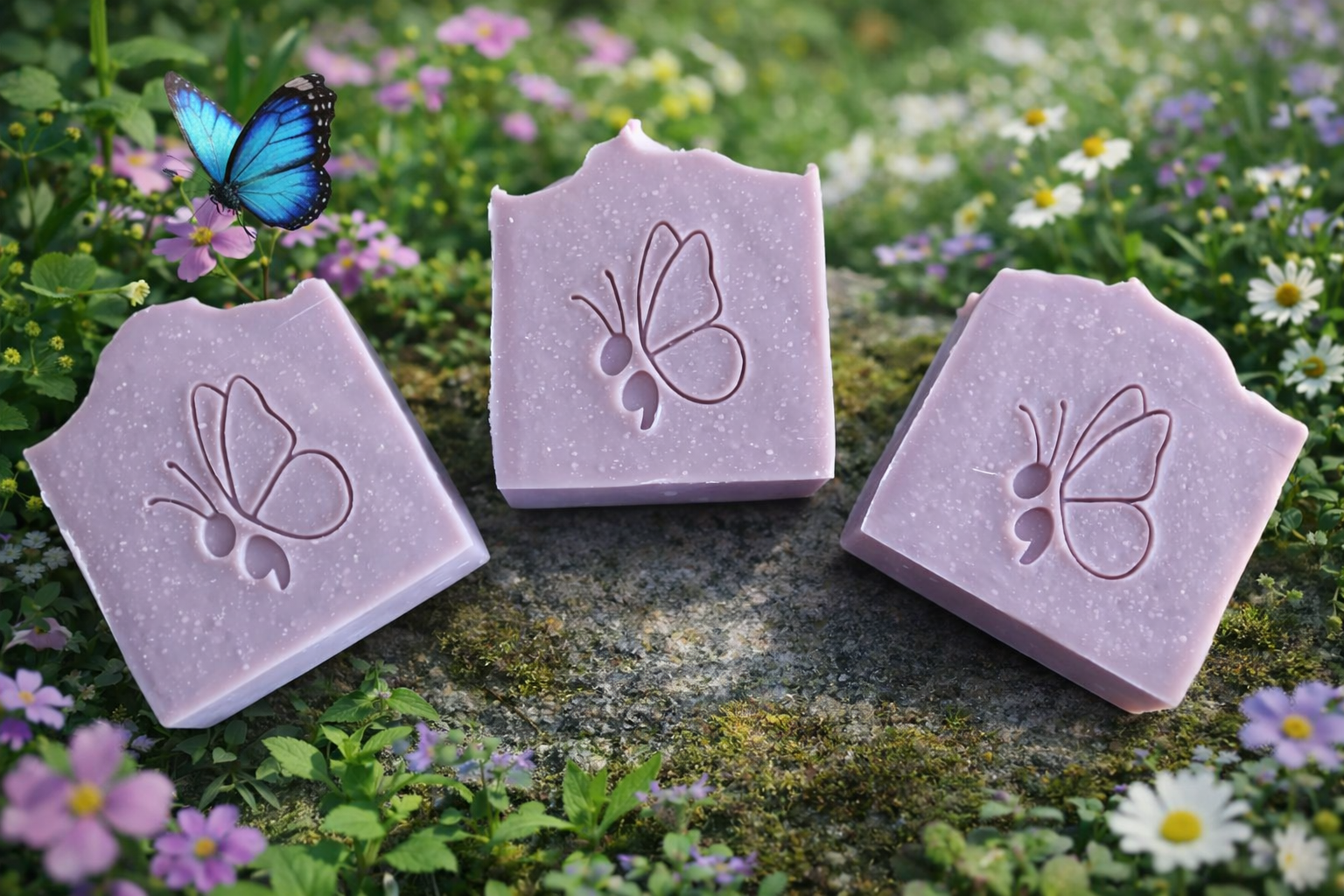 Butterfly Kisses! Tallow, Colloidal Oatmeal & Goat Milk Soap.