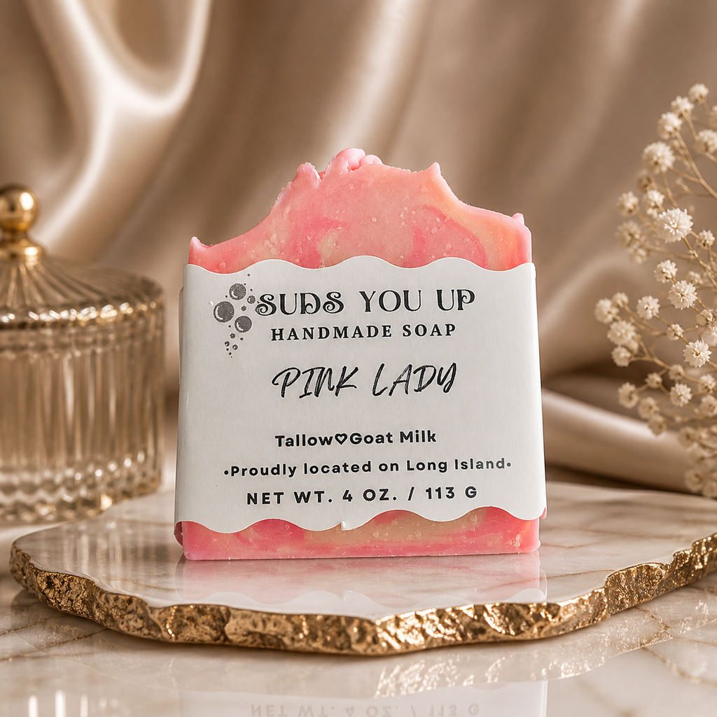 Pink Lady. Tallow and Goat Milk. Floral Scent.
