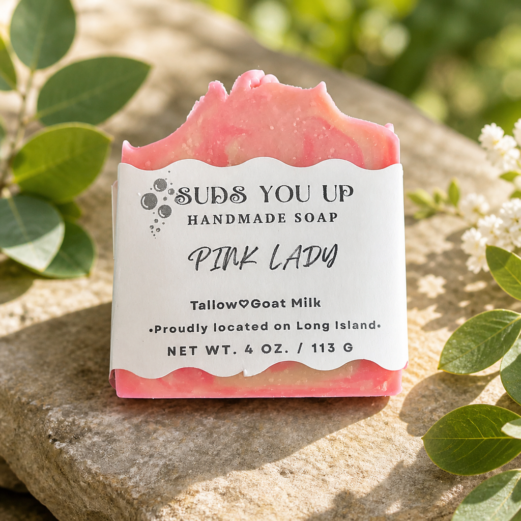 Pink Lady. Tallow and Goat Milk. Floral Scent.