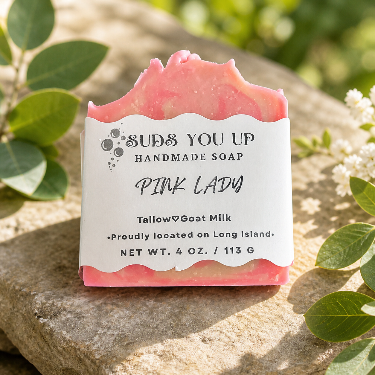 Pink Lady. Tallow and Goat Milk. Floral Scent.