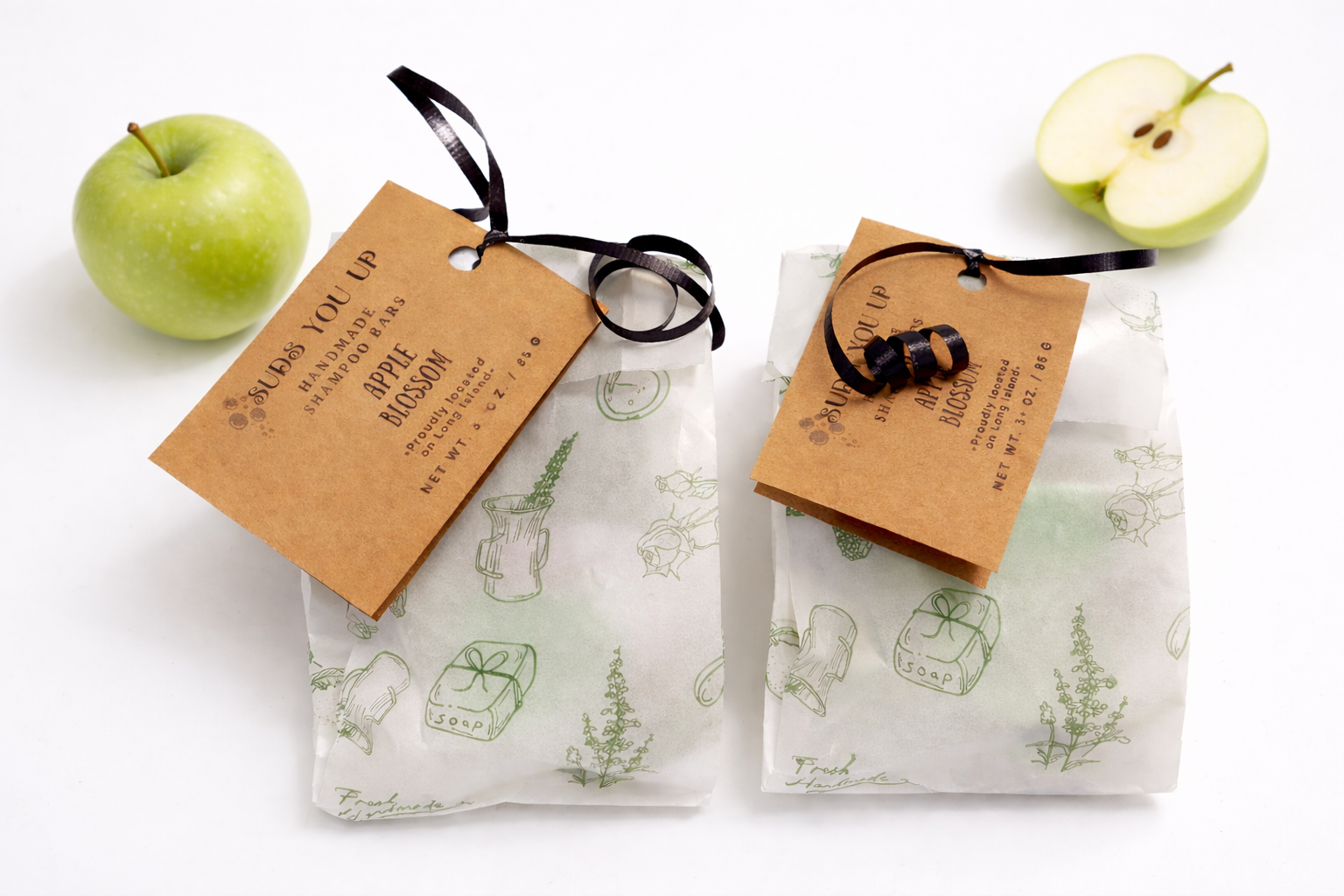 Shampoo Bar. Syndet Bar. Apple Scent. Jojoba Oil!
